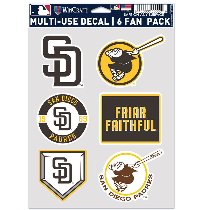 San Diego Padres Multi Use Decal Fan Set
