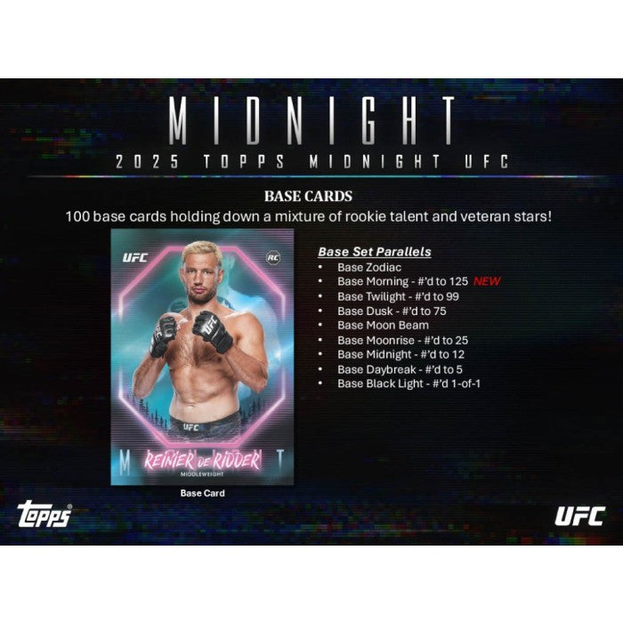 2025 Topps Midnight UFC Hobby Box