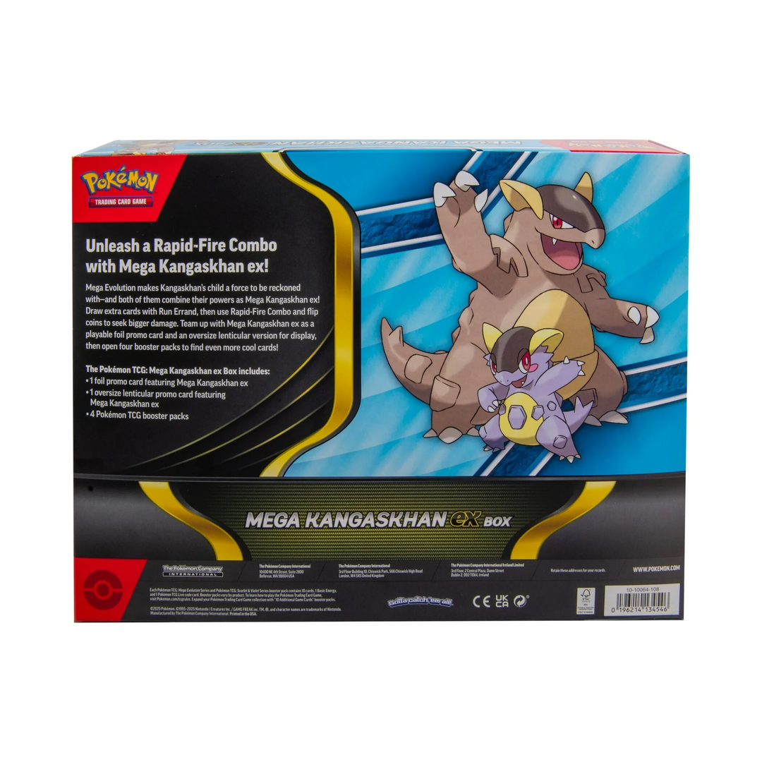 Pokémon Mega Kangaskhan ex box packaging with character illustration on a white background