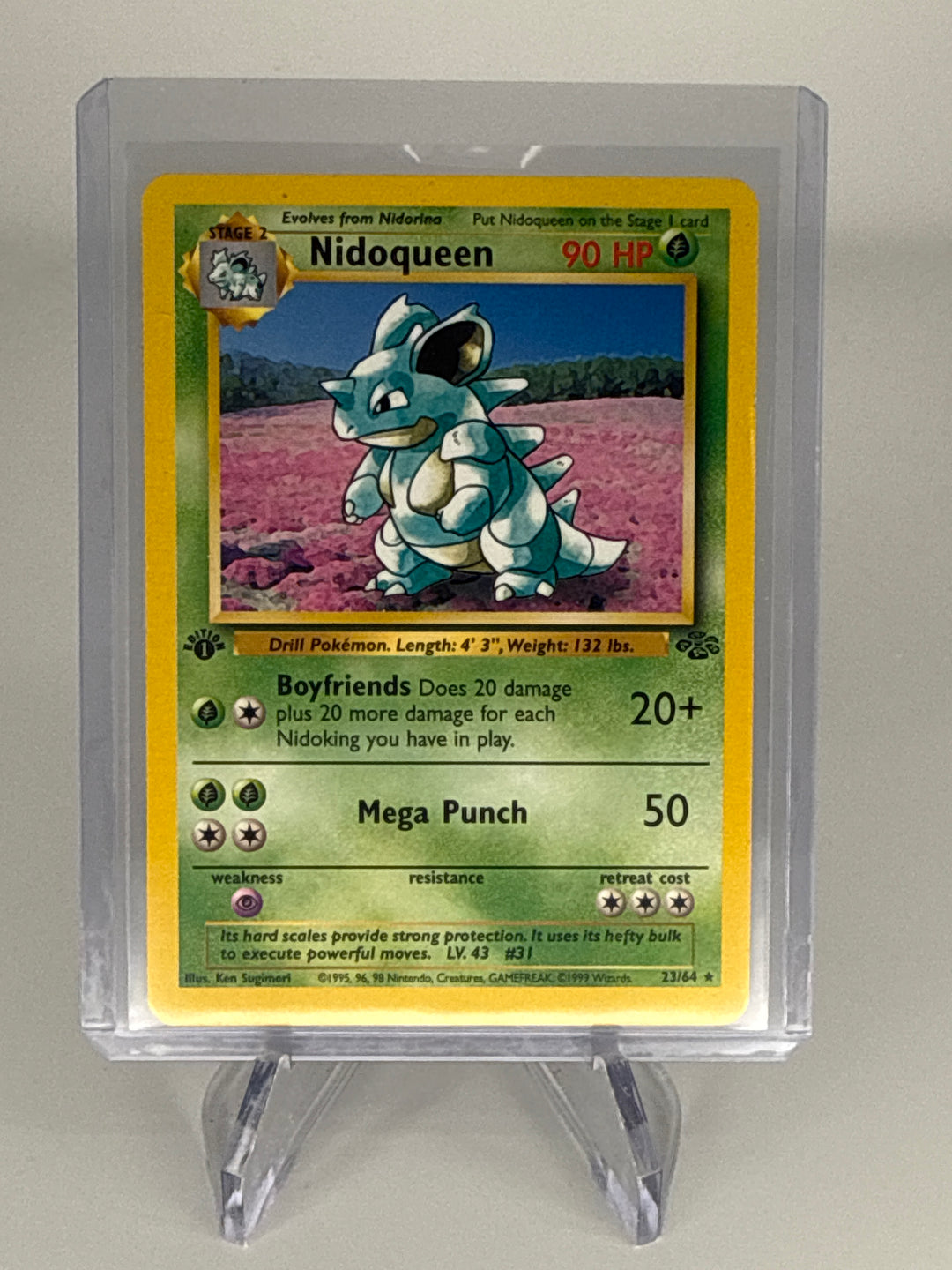 Pokemon TCG 1999 Nidoqueen 1st Edition Jungle, 23/64