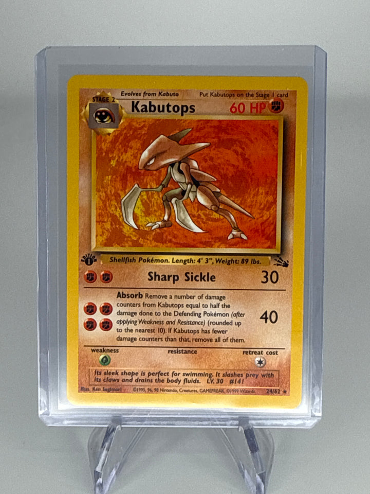 Pokemon TCG 1999 Kabutops 1st Edition Fossil, 24/62