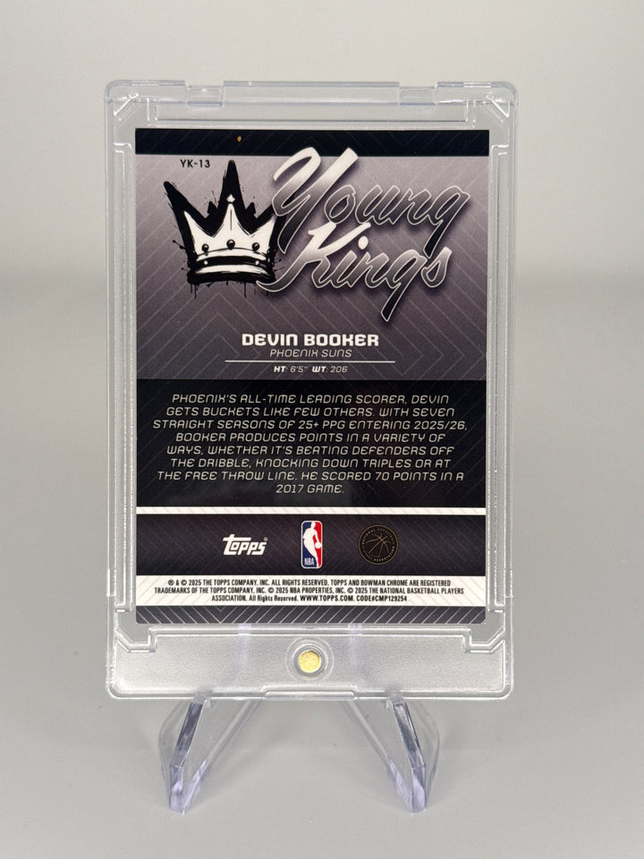 Devin Booker 2025 Bowman Chrome Young King Gold Geometric Refractor, 50/50