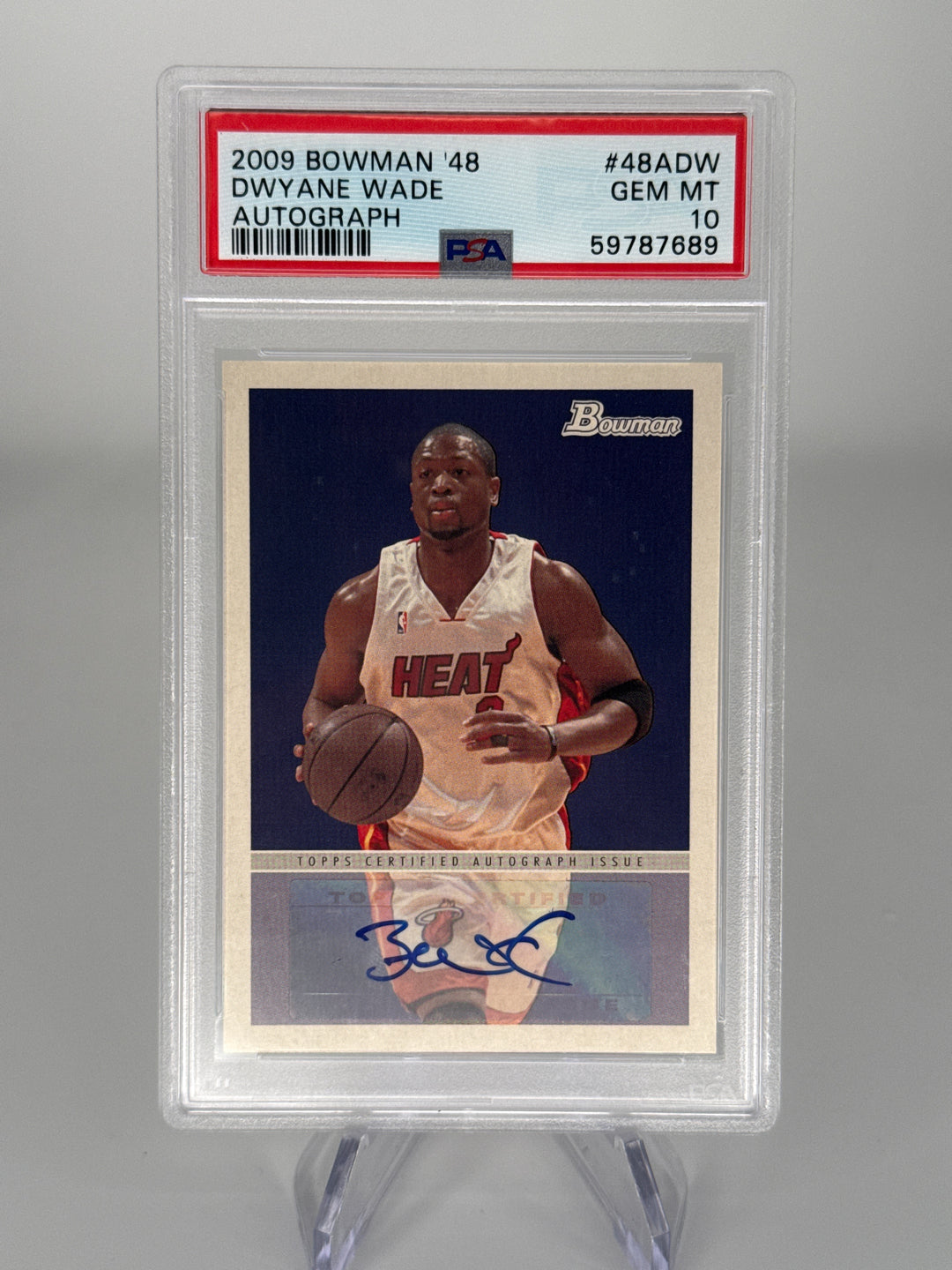 Dwyane Wade 2009-2010 Bowman Auto, PSA 10 Gem Mint