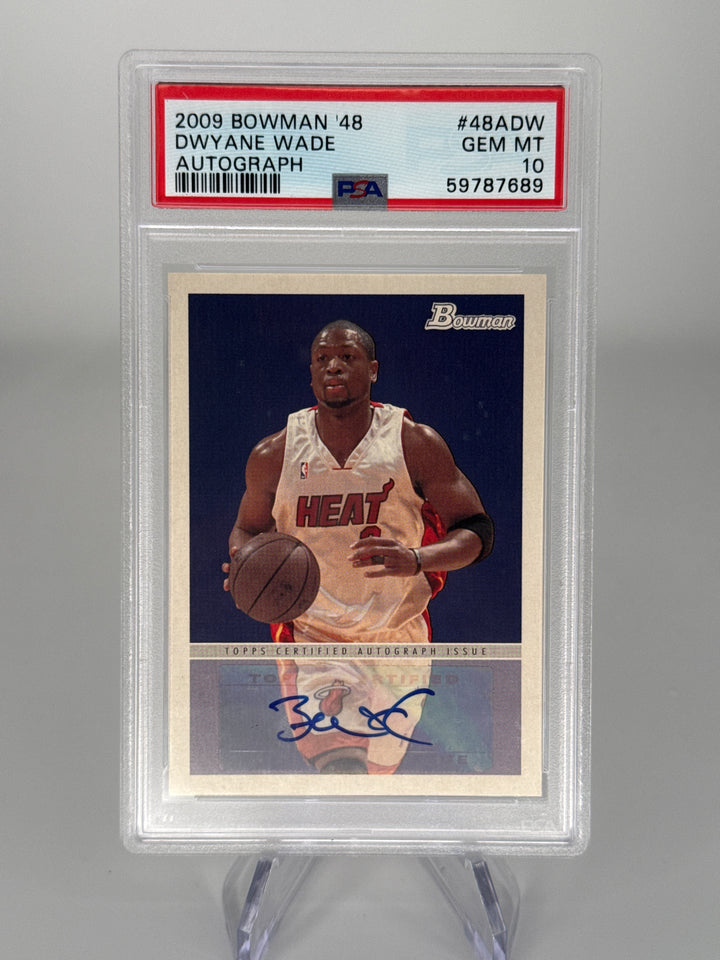 Dwyane Wade 2009-2010 Bowman Auto, PSA 10 Gem Mint