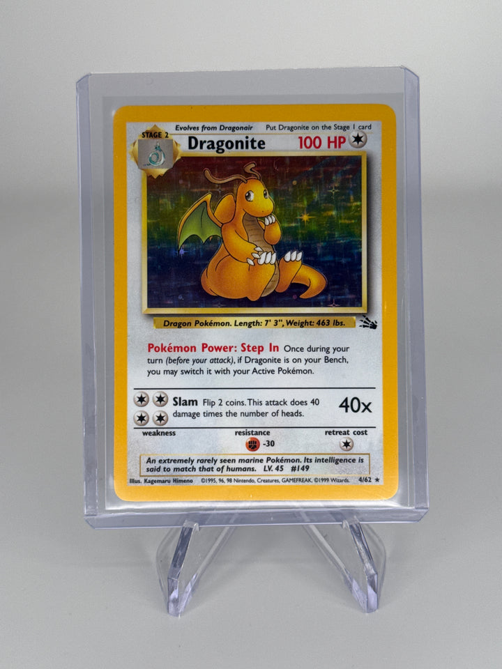 Pokemon TCG 1999 Dragonite Fossil Holo, 4/62