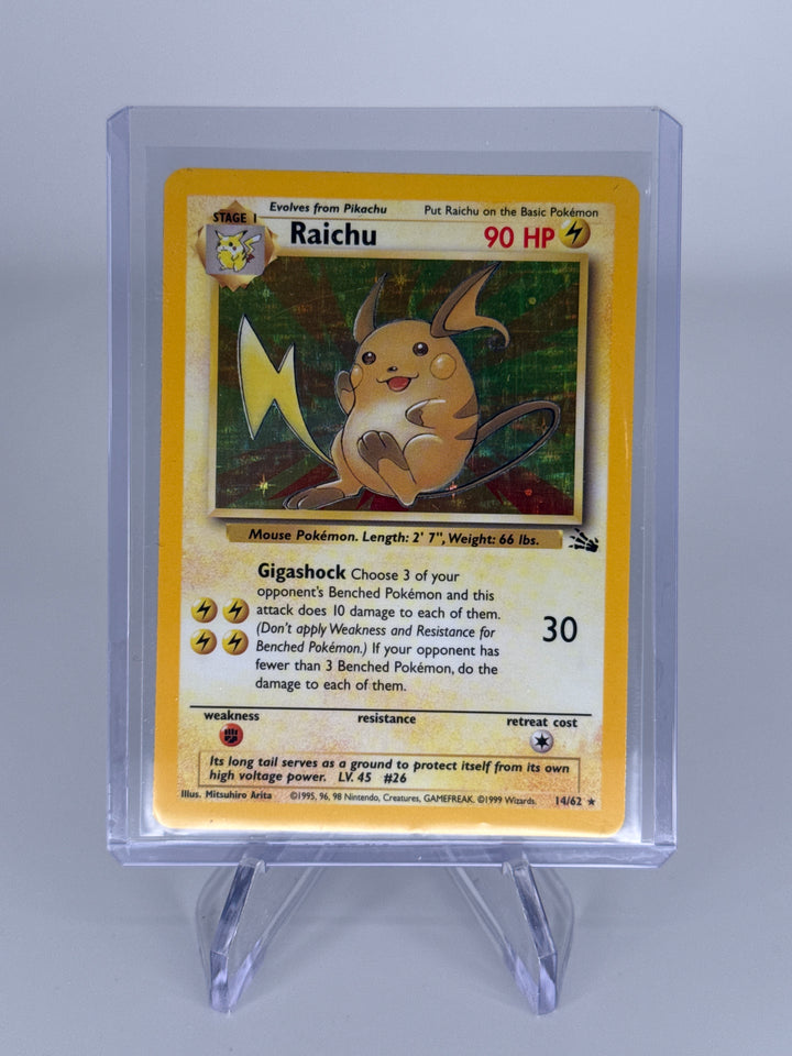 Pokemon TCG 1999 Raichu Fossil Holo, 14/62
