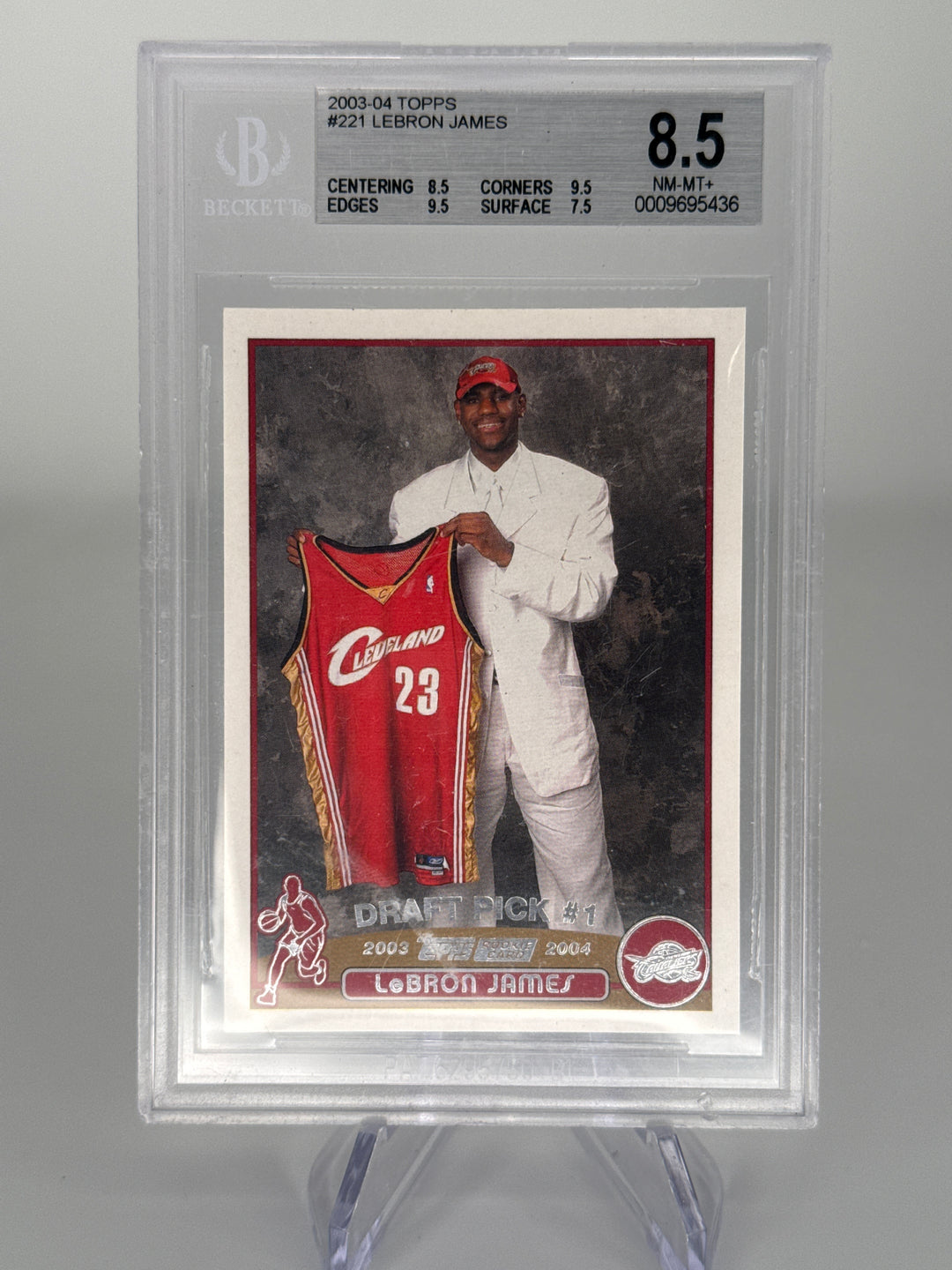 Lebron James 2003 Topps Rookie, BGS 8.5