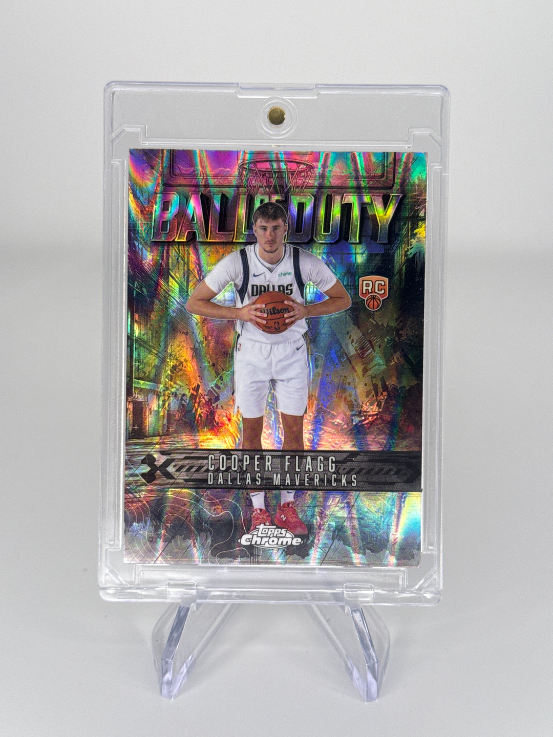 Cooper Flagg 2025 Topps Chrome Ball of Duty Rookie Refractor
