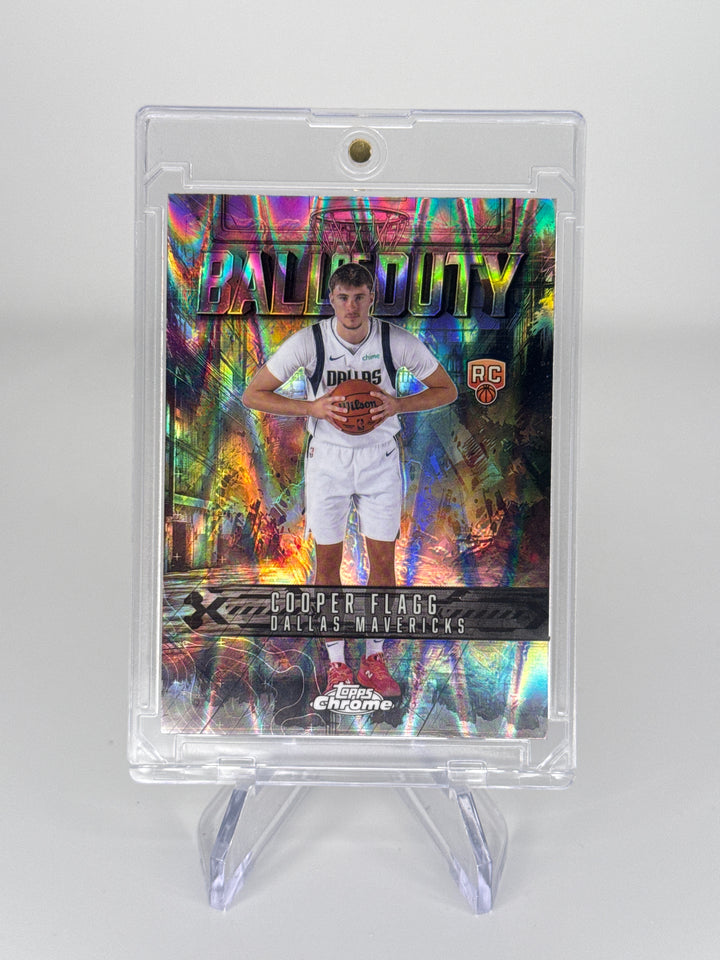Cooper Flagg 2025 Topps Chrome Ball of Duty Rookie Refractor