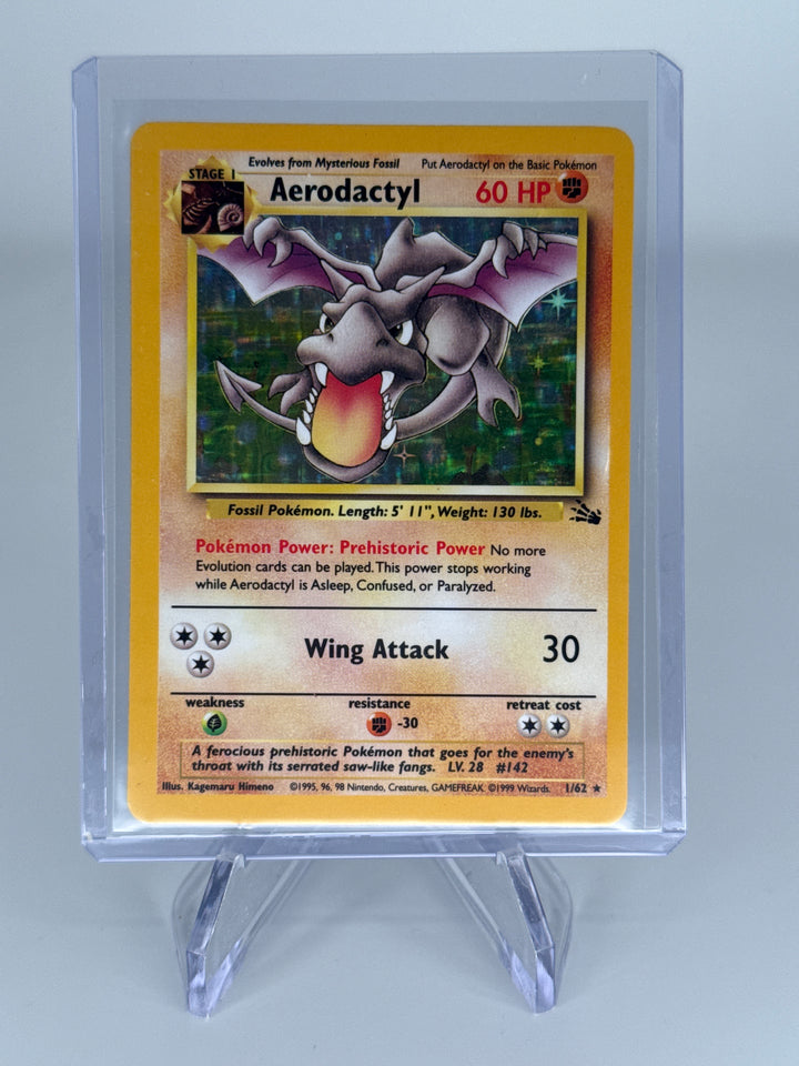 Pokemon TCG 1999 Aerodactyl Fossil Holo, 1/62