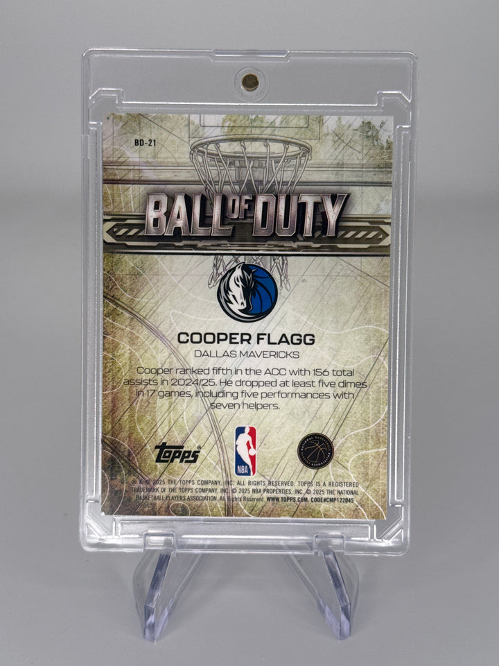 Cooper Flagg 2025 Topps Chrome Ball of Duty Rookie Refractor