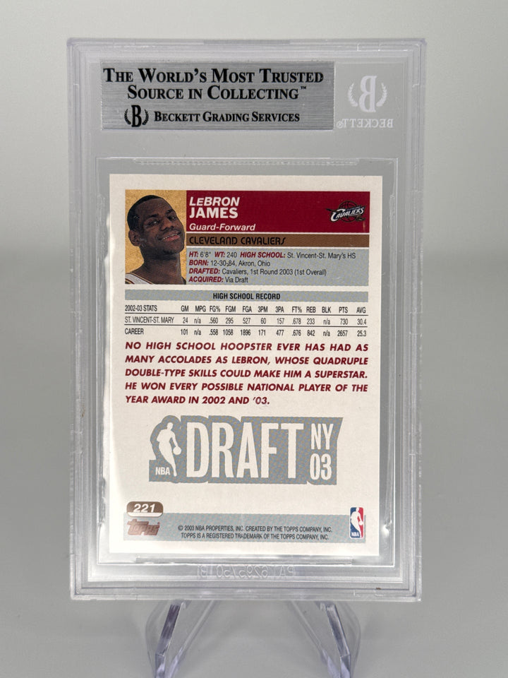 Lebron James 2003 Topps Rookie, BGS 8.5