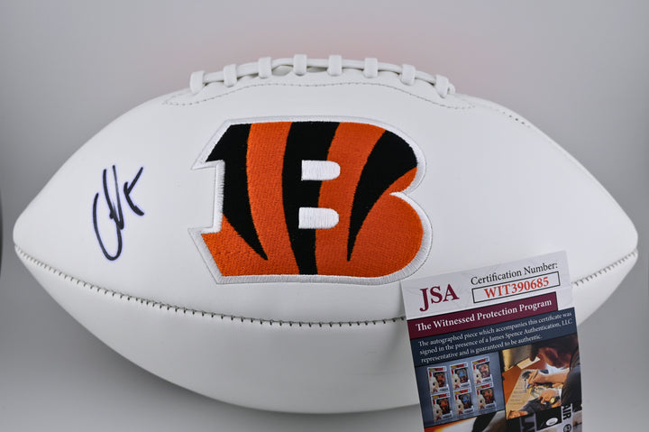 Chad Johnson Autographed White Cincinatti Bengals Football, JSA Authenticated