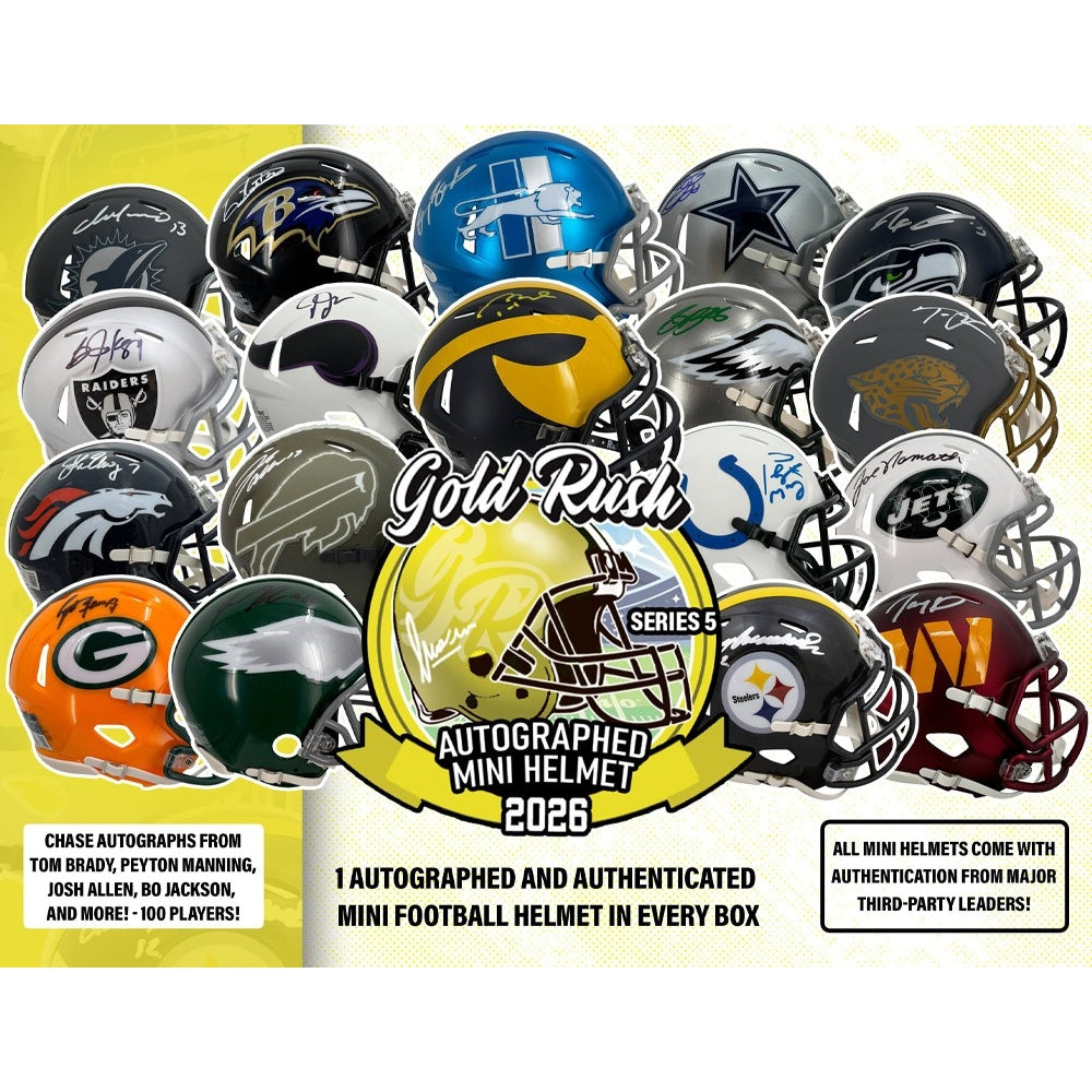 2026 Gold Rush Autographed Mini Helmet Football Edition, Series 5