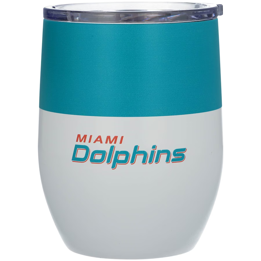 Miami Dolphins 16oz Colorblock Stainless Steel Curved Tumbler
