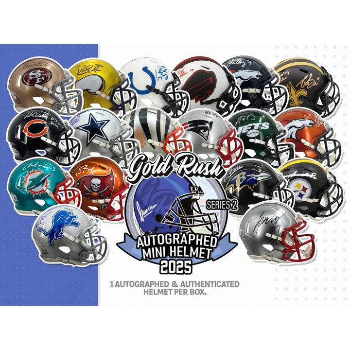 2025 Gold Rush Autographed Mini Helmet Football Edition, Series 2