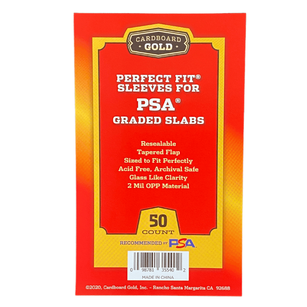 Cardboard Gold PSA Resealable Graded Card Sleeve - Pack of 50 Hobby Card Shop Cardboard Gold PSA Resealable Graded Card Sleeve - Pack of 50 Hobby Card Shop