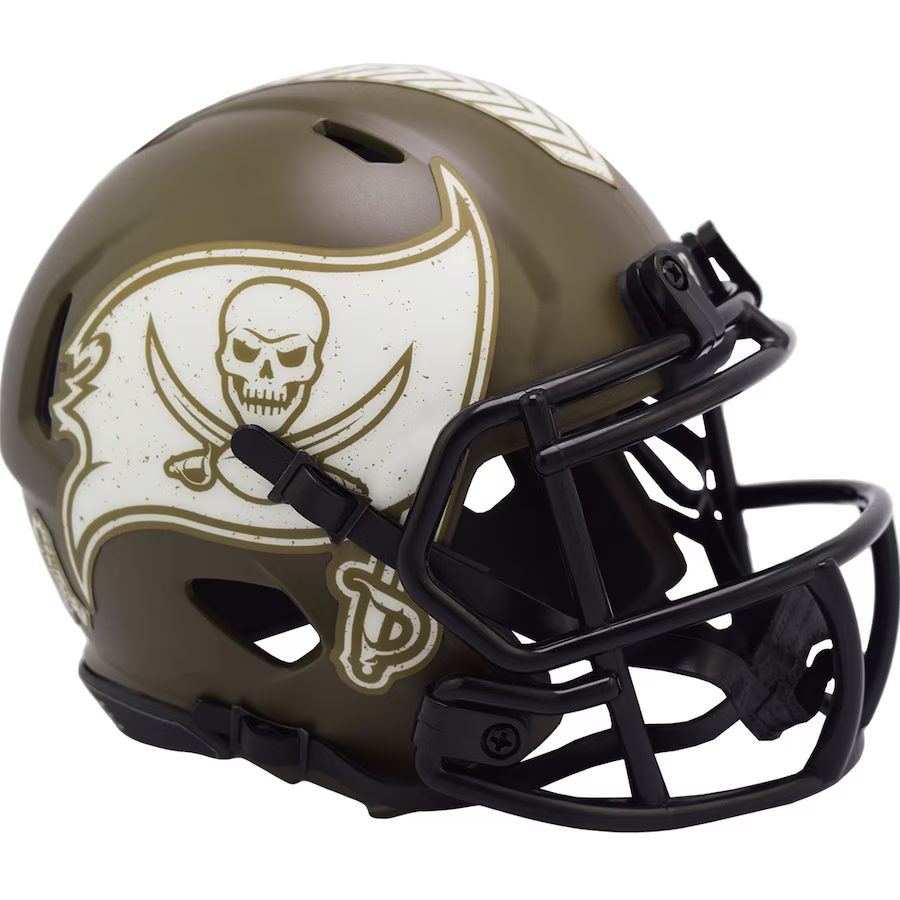 Steve Young Tampa Bay Buccaneers Salute to Service Autographed Mini-Helmet Radtke Authenticated