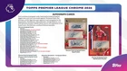 Topps Premier League Chrome 2026 trading card pack with autograph cards and a list of features.