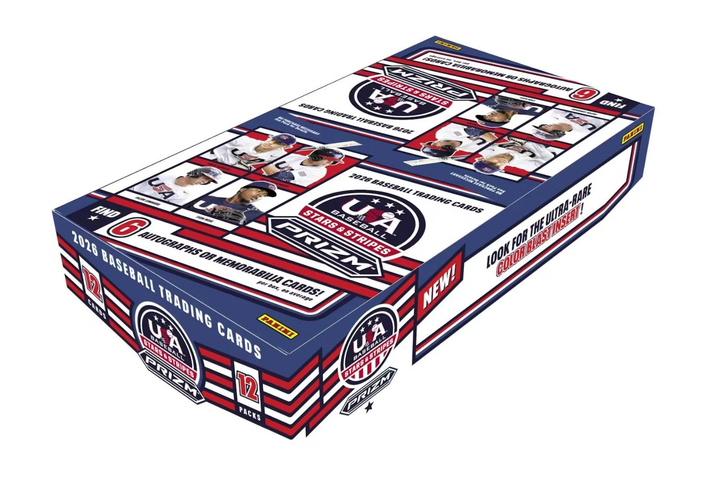 A Red, White, and Blue box of 2026 Panini USA Stars and Stripes Baseball Cards.