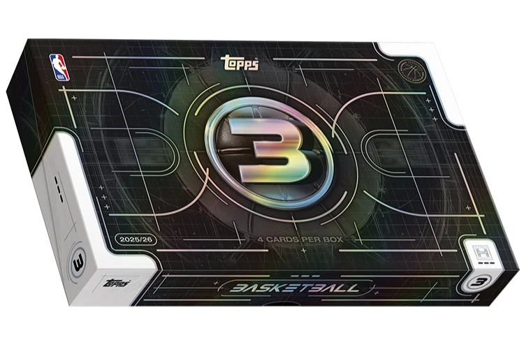 Topps basketball trading card box with NBA logo on a white background