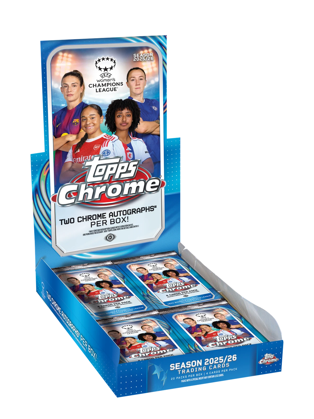 2025-2026 Topps Chrome UEFA Womens Champions League Soccer Hobby Box