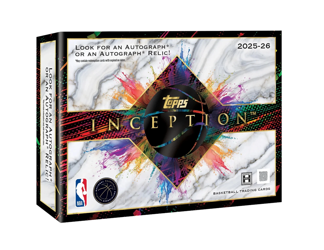 Topps Inception trading card pack with colorful design and branding on a white background