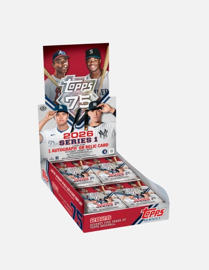 Topps 75th Anniversary baseball trading card pack on a white background