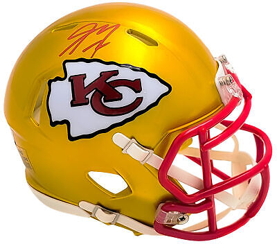 Skyy Moore Kansas City Chiefs Flash Alternate Autographed Mini-Helmet Beckett Authenticated