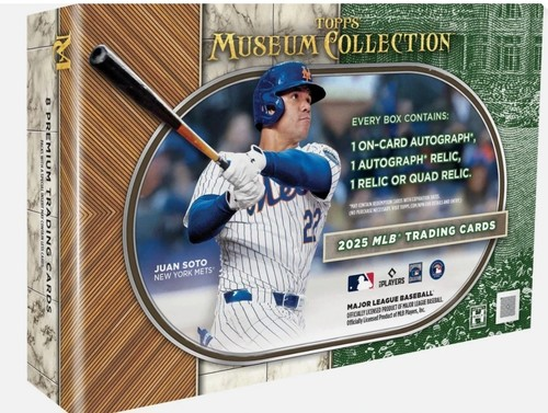 Topps Museum Collection 2025 MLB trading cards packaging with a baseball player on the front.